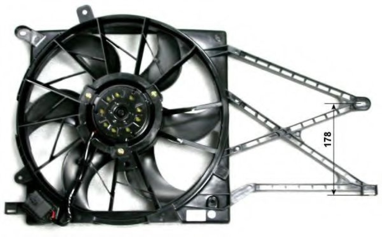 Ventilator, radiator OPEL ASTRA G Cabriolet (F67) (2001 - 2005) NRF 47582 piesa NOUA