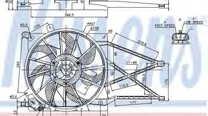 Ventilator, radiator OPEL ASTRA G Hatchback (F48, F08) (1998 - 2009) NISSENS 85185 piesa NOUA