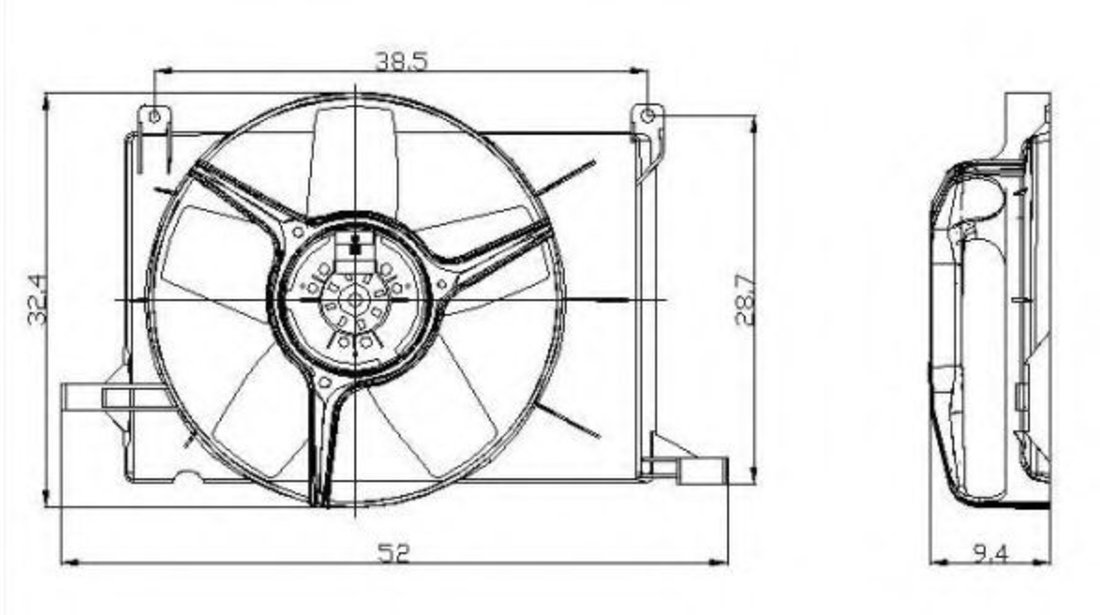 Ventilator, radiator OPEL TIGRA (95) (1994 - 2000) NRF 47009 piesa NOUA