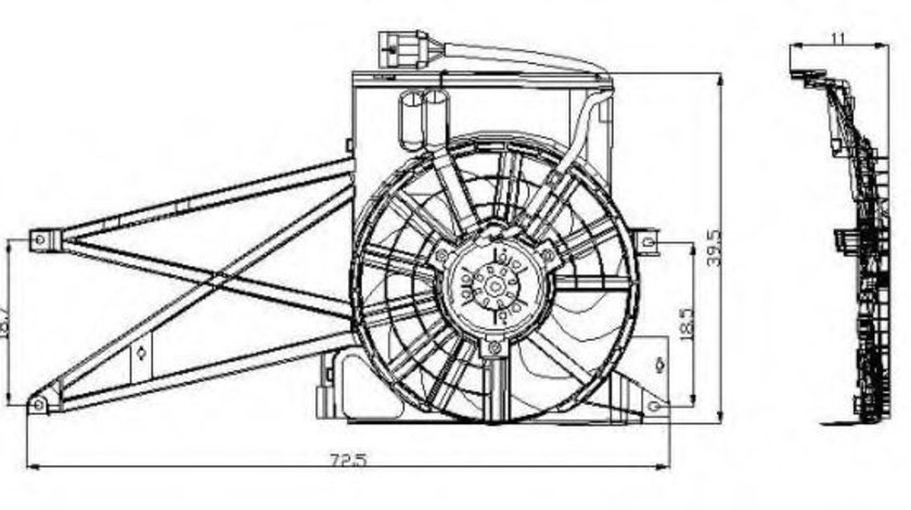 Ventilator, radiator OPEL VECTRA B (36) (1995 - 2002) NRF 47013 piesa NOUA