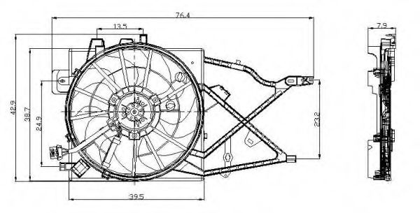 Ventilator, radiator OPEL VECTRA B Combi (31) (1996 - 2003) NRF 47014 piesa NOUA