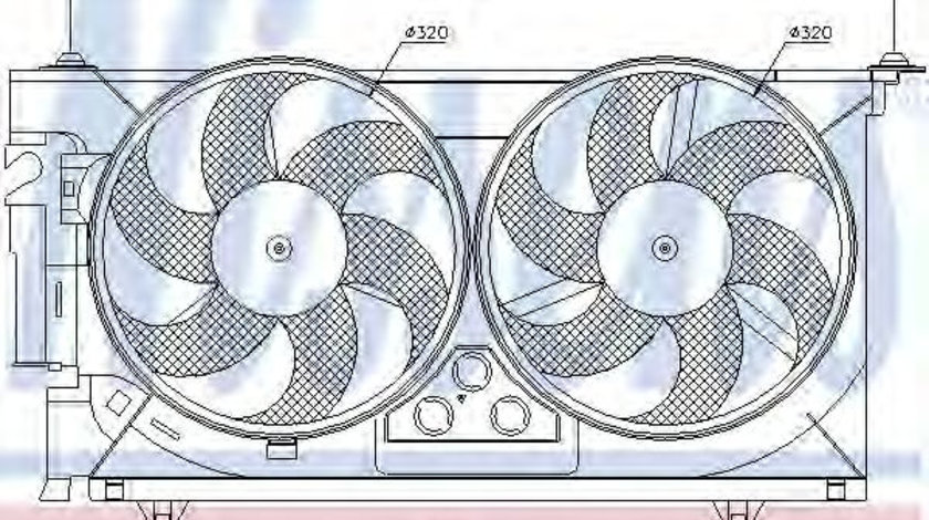 Ventilator, radiator PEUGEOT 306 Break (7E, N3, N5) (1994 - 2002) NISSENS 85083 piesa NOUA