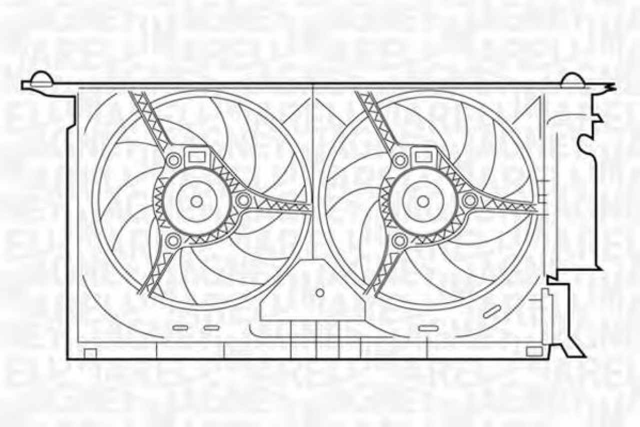 Ventilator, radiator PEUGEOT 406 (8B) (1995 - 2005) MAGNETI MARELLI 069422285010 piesa NOUA