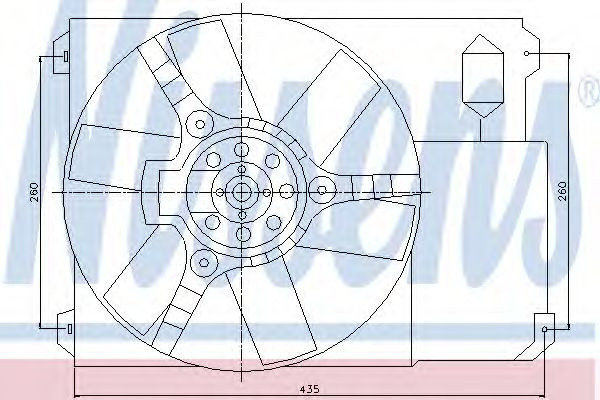 Ventilator, radiator PEUGEOT BOXER bus (244, Z) (2001 - 2016) NISSENS 85020 piesa NOUA