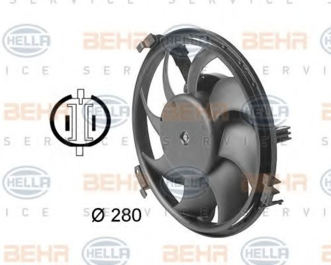 Ventilator, radiator SEAT ALHAMBRA (7V8, 7V9) (1996 - 2010) HELLA 8EW 009 144-351 piesa NOUA