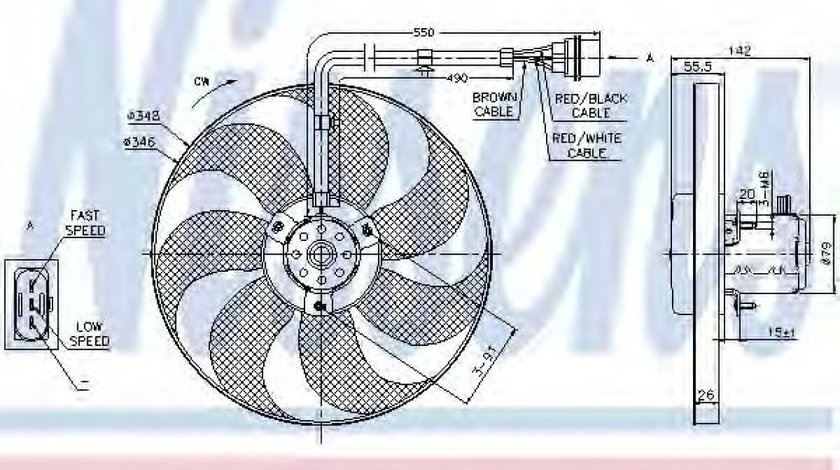 Ventilator, radiator SEAT AROSA (6H) (1997 - 2004) NISSENS 85683 piesa NOUA