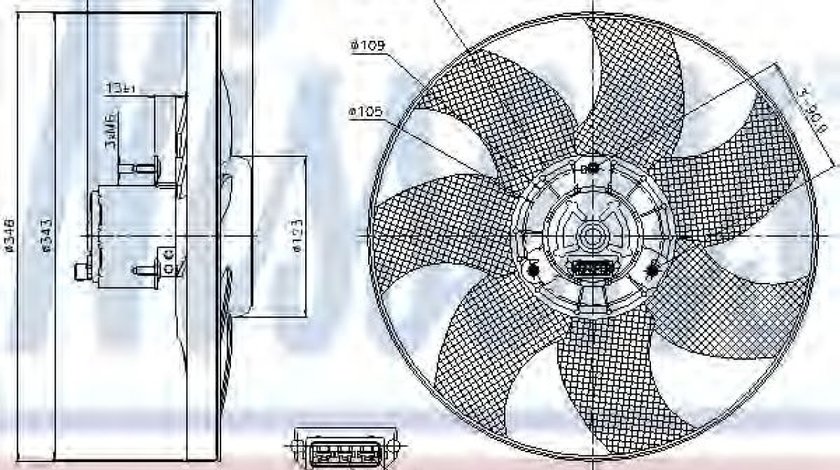Ventilator, radiator SEAT AROSA (6H) (1997 - 2004) NISSENS 85698 piesa NOUA