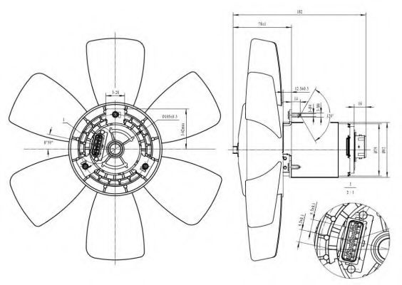 Ventilator, radiator SEAT CORDOBA (6K2) (1999 - 2002) NRF 47429 piesa NOUA