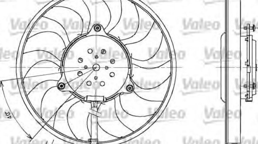 Ventilator, radiator SEAT EXEO (3R2) (2008 - 2016) VALEO 698611 piesa NOUA