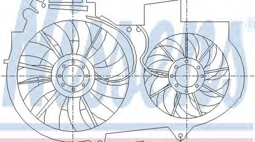 Ventilator, radiator SEAT EXEO (3R2) (2008 - 2016) NISSENS 85247 piesa NOUA