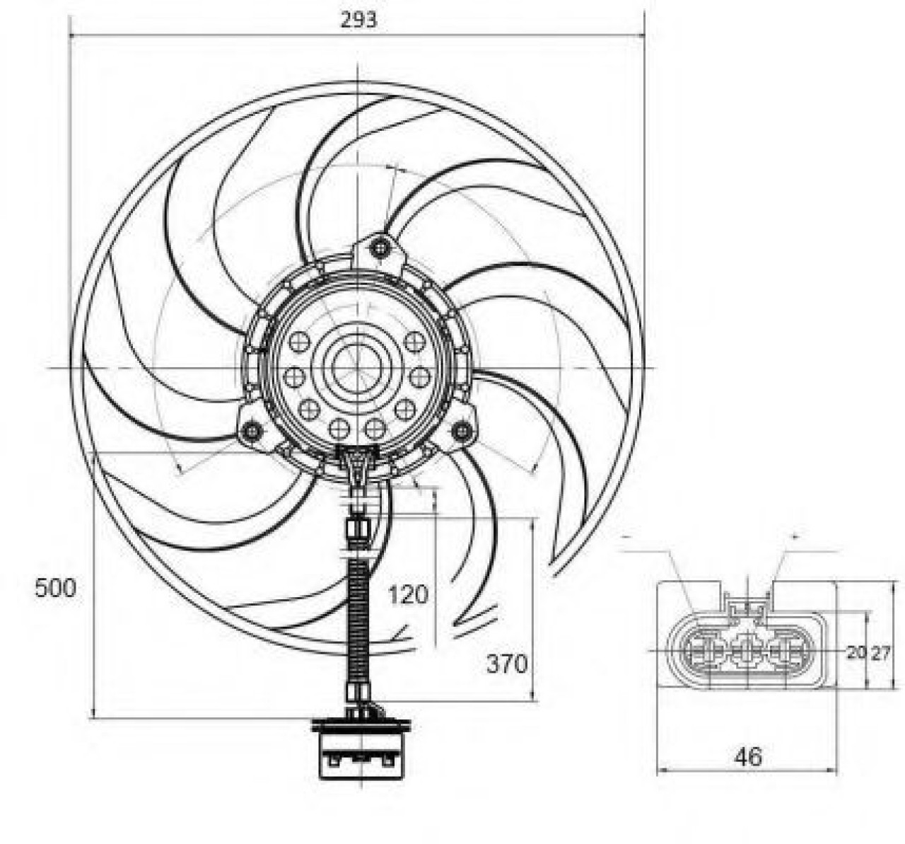 Ventilator, radiator SEAT IBIZA III (6K1) (1999 - 2002) NRF 47373 piesa NOUA