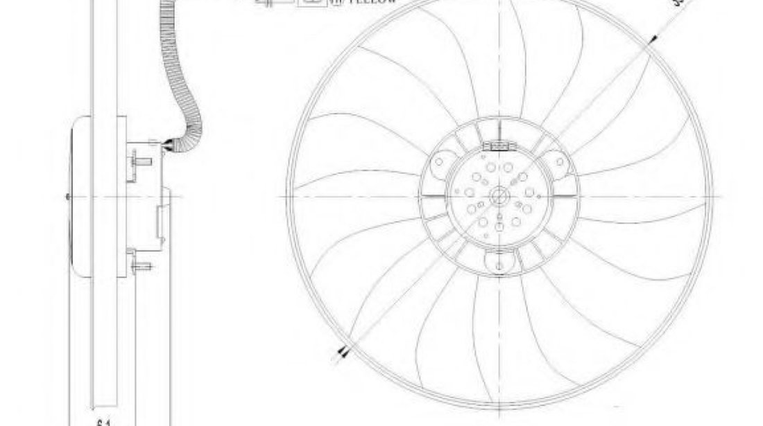 Ventilator, radiator SKODA FABIA I (6Y2) (1999 - 2008) NRF 47410 piesa NOUA