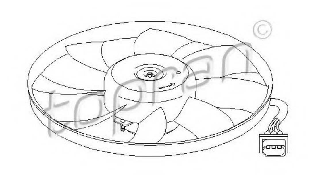 Ventilator, radiator SKODA FABIA I Limuzina (6Y3) (1999 - 2007) TOPRAN 111 452 piesa NOUA