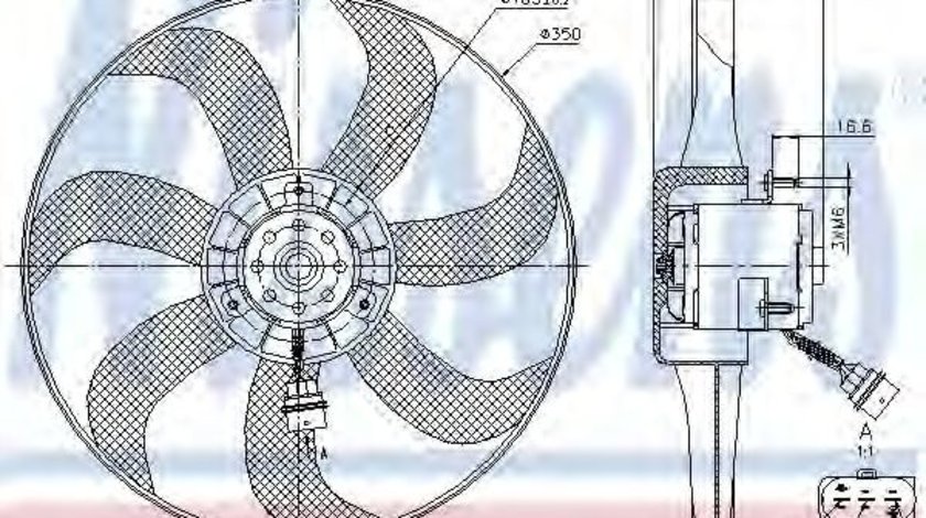 Ventilator, radiator SKODA FABIA II (2006 - 2014) NISSENS 85725 piesa NOUA