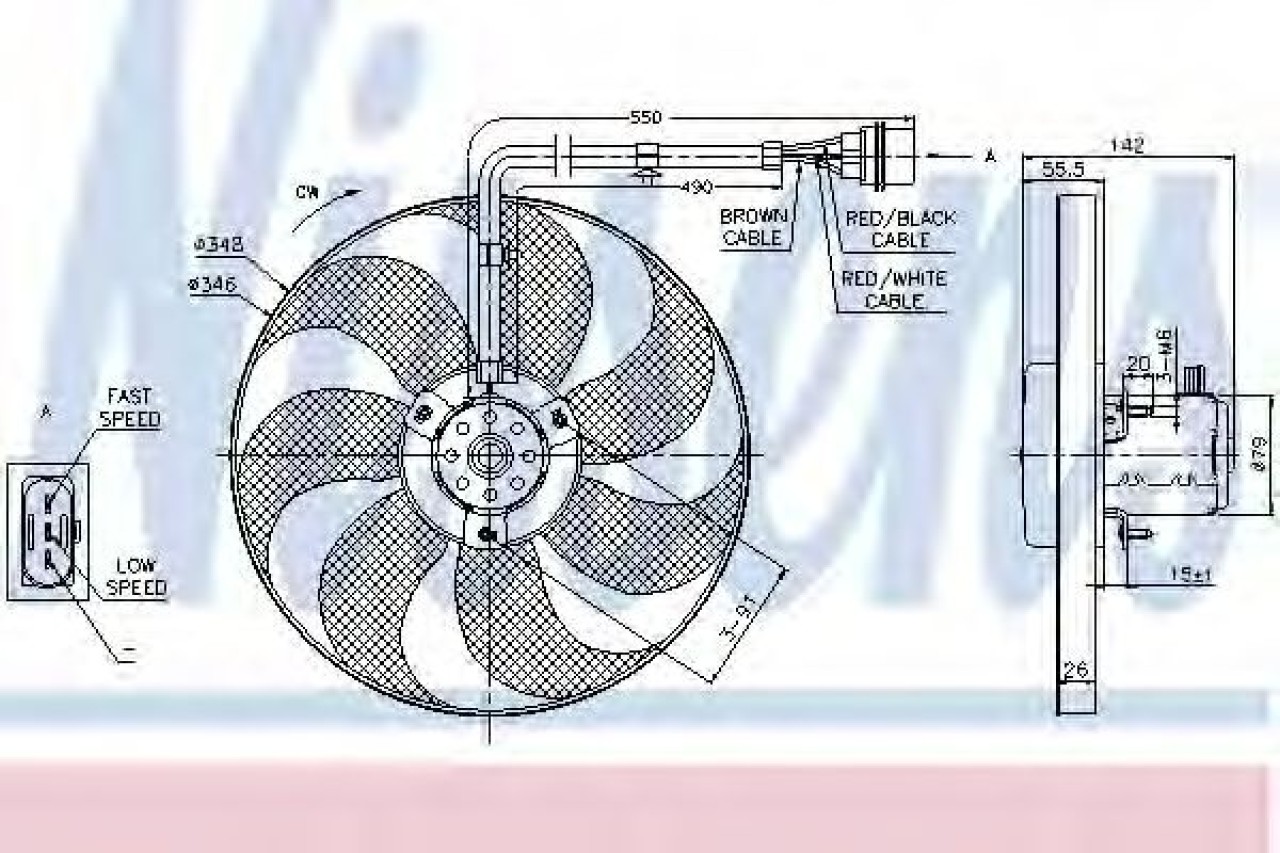 Ventilator, radiator SKODA OCTAVIA I Combi (1U5) (1998 - 2010) NISSENS 85683 piesa NOUA