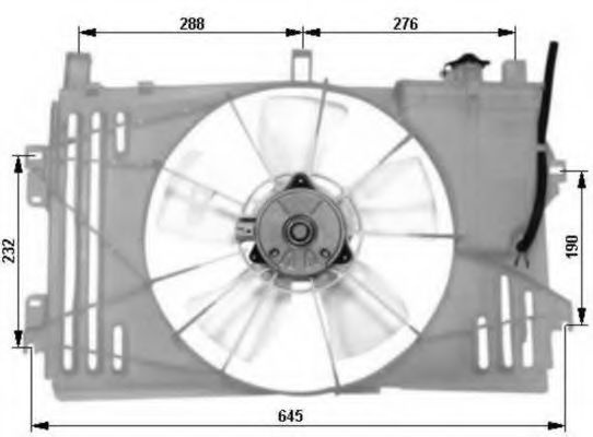 Ventilator, radiator TOYOTA COROLLA Limuzina (E12J, E12T) (2001 - 2008) NRF 47053 piesa NOUA