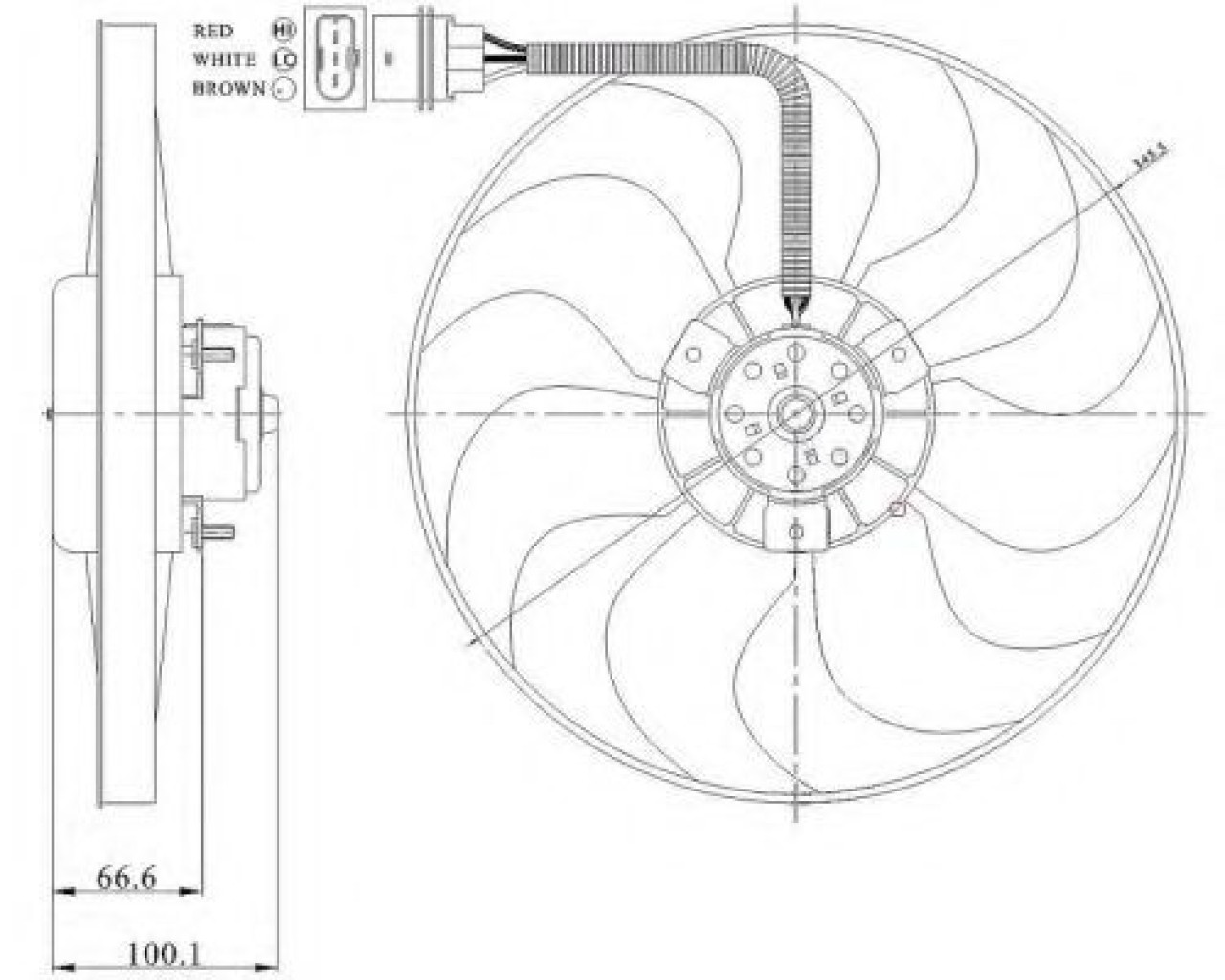 Ventilator, radiator VW GOLF IV Variant (1J5) (1999 - 2006) NRF 47204 piesa NOUA