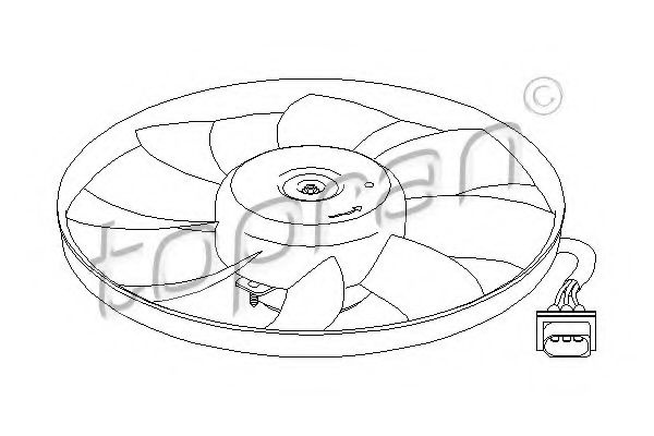 Ventilator, radiator VW POLO (9N) (2001 - 2012) TOPRAN 111 452 piesa NOUA