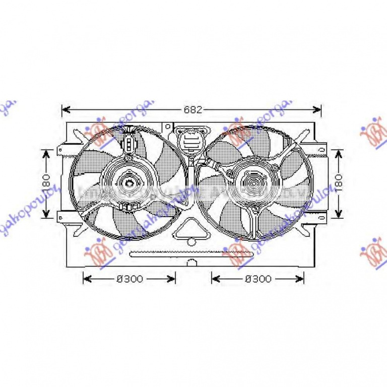 Ventilator Radiator - Vw Polo Classic 1995 , 6x0959455f