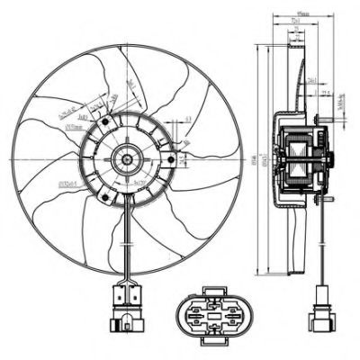 Ventilator, radiator VW TRANSPORTER IV caroserie (70XA) (1990 - 2003) NRF 47428 piesa NOUA