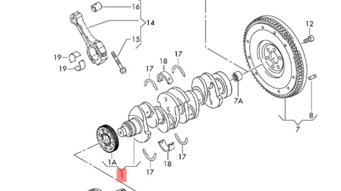 VibrochenAudi A4 B7 2.0 TDI 103 kw BPW 8 Valve 2007 OEM 03G105021L