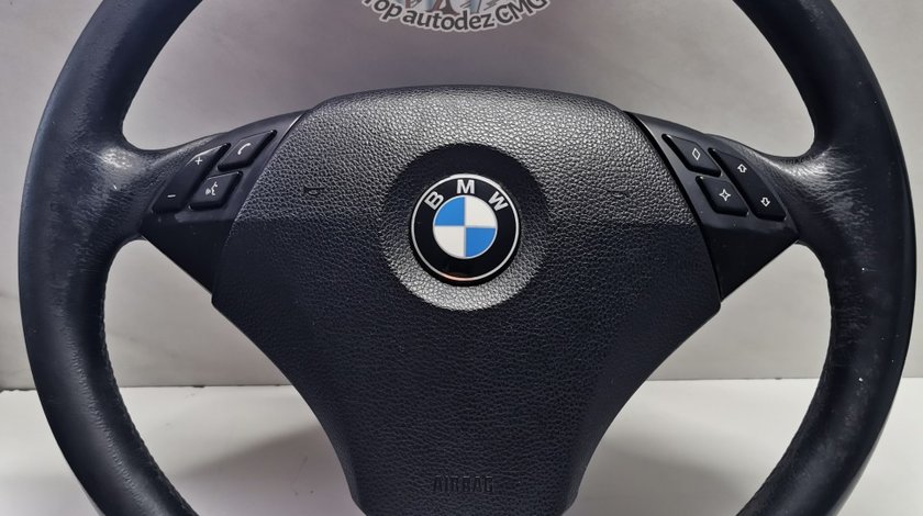 Volan BMW E60 E61 Seria 5 cu airbag si comanezi din piele