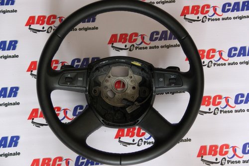 Volan din piele cu padele si comenzi Audi A6 4F C6 model 2004 - 2011 cod: 4F0419091D