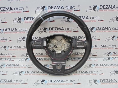 Volan piele cu comenzi, 3C8419091BE, Vw Golf 6 (5K1) (id:254619)