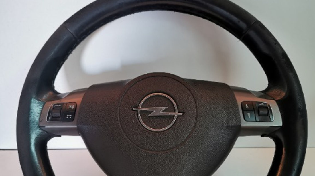 Volan piele Opel Astra H cu airbag si comenzi