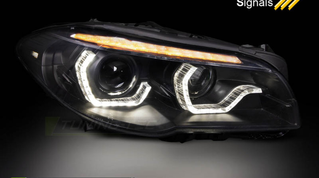 XENON Faruri AFS ANGEL EYES LED DRL BLACK SEQ compatibila BMW F10/F11 10-13  #72347933
