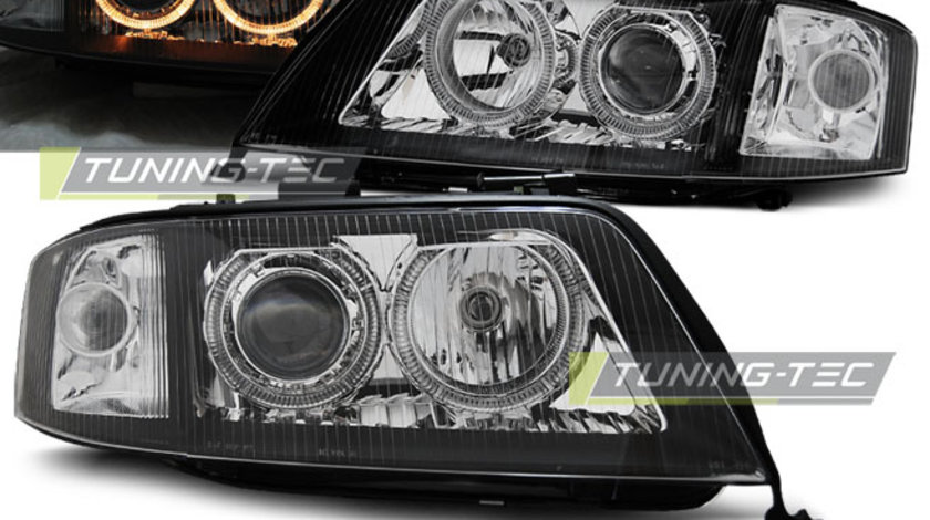 XENON Faruri ANGEL EYES BLACK compatibila AUDI A6 06.01-05.04