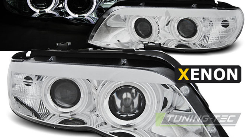 XENON Faruri ANGEL EYES Crom look compatibila BMW X5 E53 11.03-06