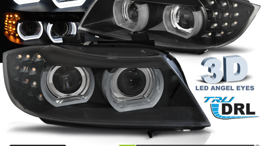 XENON Faruri LED DRL BLACK AFS compatibila BMW E90/E91 09-11