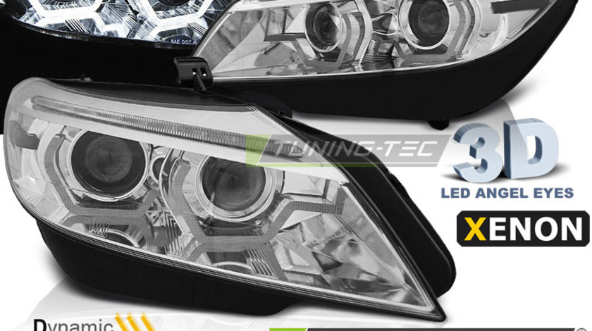 XENON Faruri LED DRL Crom look SEQ compatibila BMW Z4 E89 09-13