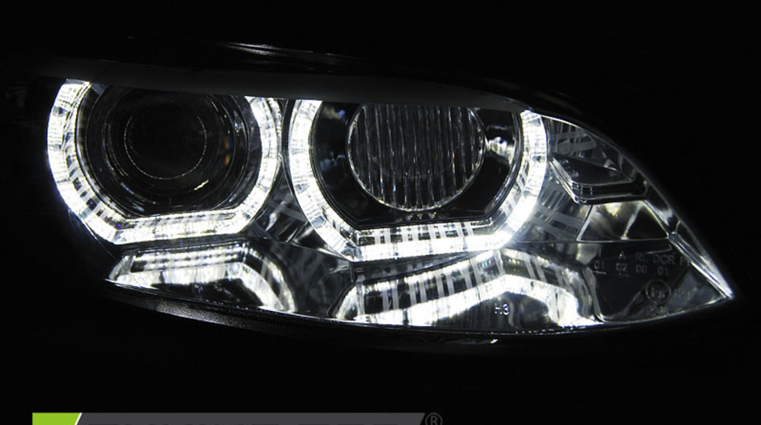 XEONON Faruri ANGEL EYES LED Crom look AFS compatibila BMW E92/E93 06-10